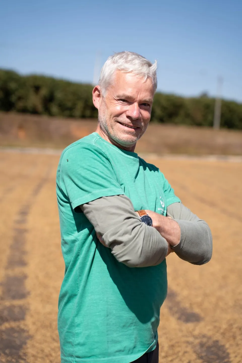 Karsten Klemkow auf einer Kaffeefarm in Brasilien während einer Ursprungsreise